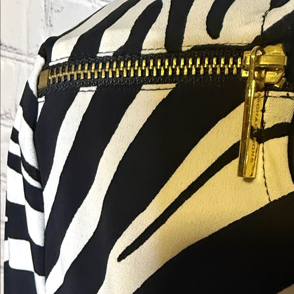 MICHAEL Michael Kors Black and White Zebra Print Mini Dress - Picture 10 of 14